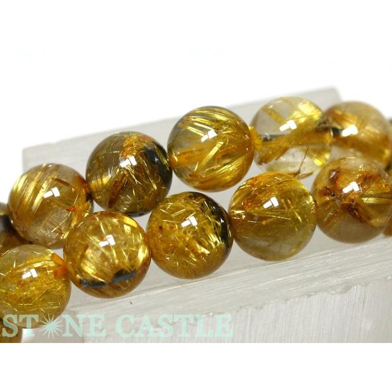 現在価格からの値引きはありません【超大玉目玉商品】太陽タイチンルチルクォーツ 最高級g3000円☆超大粒【太陽タイチンルチル】水晶ブレスレットL