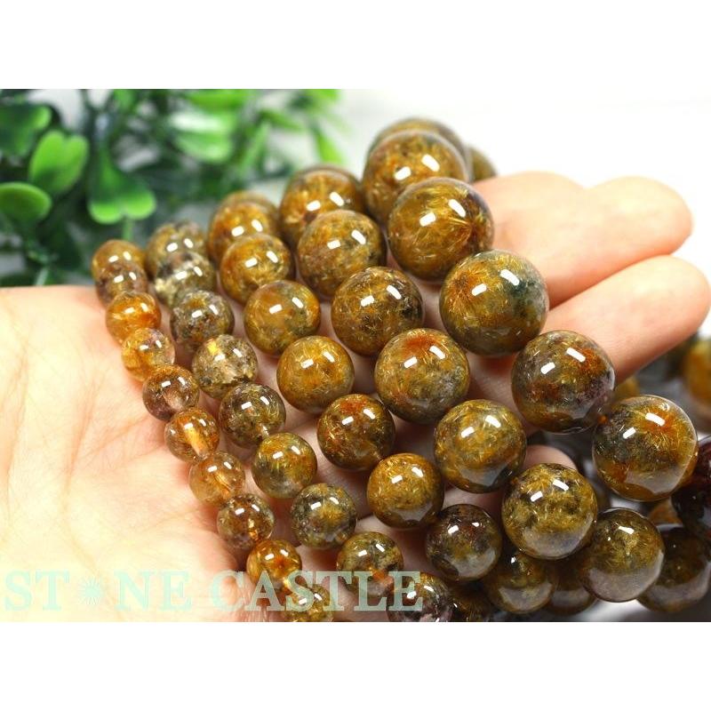 石流通センター 高品質 天然石 ブレスレット 菊花タイチンルチル  