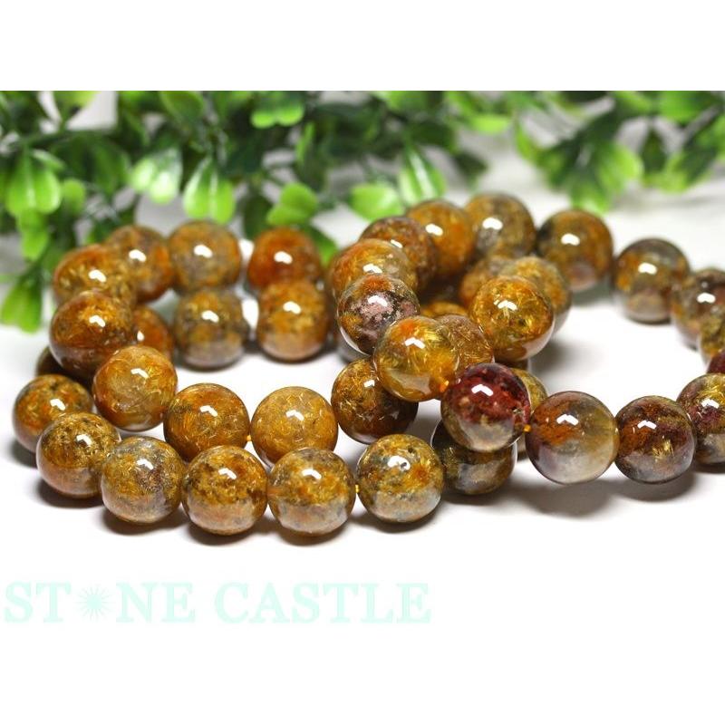 石流通センター 高品質 天然石 ブレスレット 菊花タイチンルチルクォーツ (5A) (約13.5〜14mm) (ケース付) パワーストーンの画像