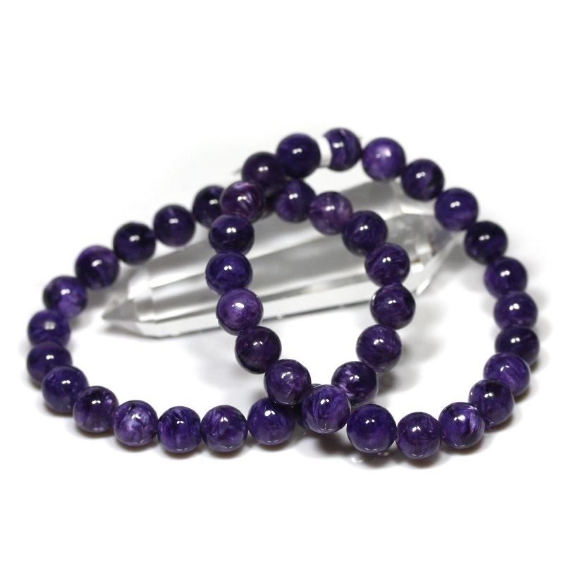 石流通センター 高品質 ブレスレット チャロアイト (3A) (約8〜8.5mm