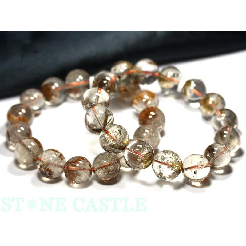 石流通センター 高品質 ブレスレット マイカ(雲母)入りルチルクォーツ