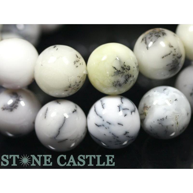 石流通センター 高品質 ブレスレット デンドリチックオパール (3A) (約14〜14.5mm) (鑑別済) 天然石 パワーストーン_5