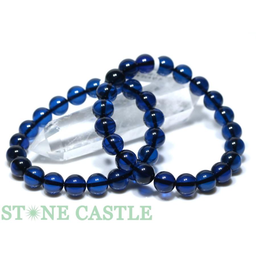 【特価★美品】サファイアブルーアンバー 天然石　ブレスレット 石流通センター 高品質 天然石 ブレスレット サファイアブルーアンバー
