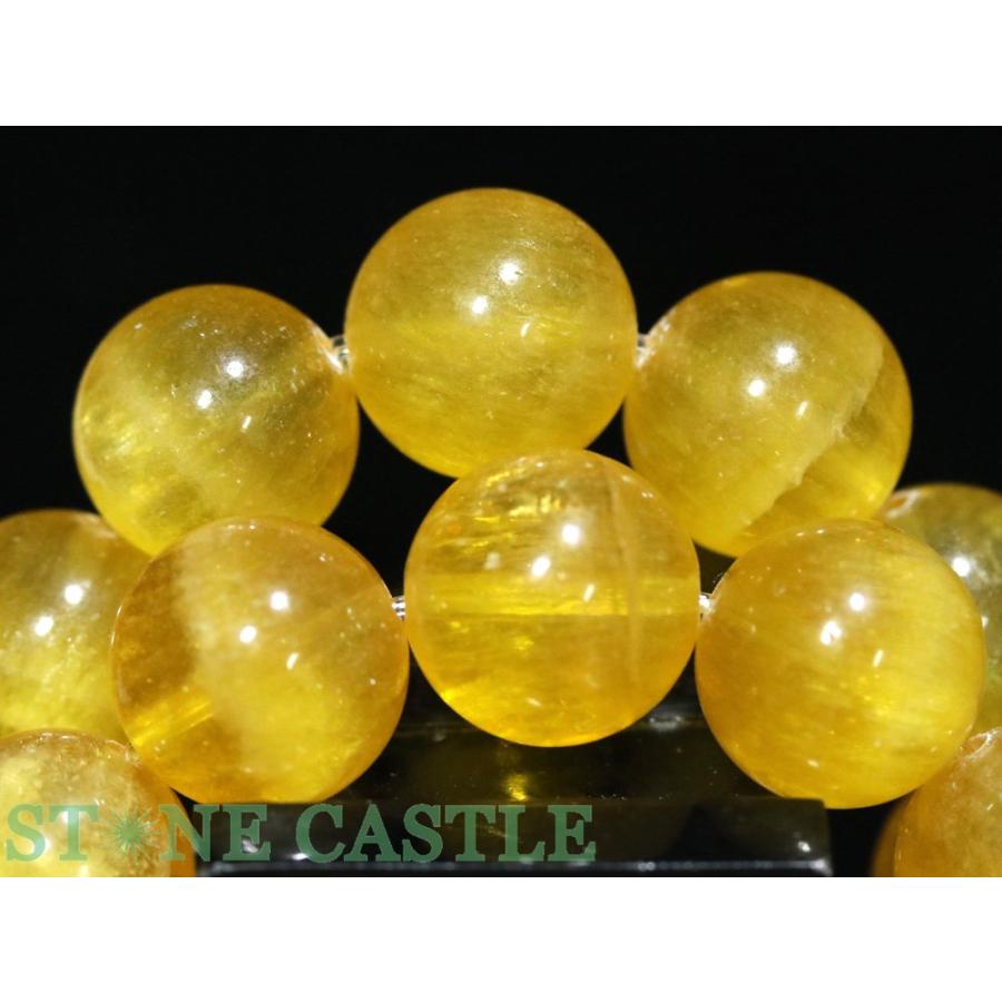 石流通センター 高品質 天然石 ブレスレット ラビットヘアオレンジフローライト (約13.5〜14mm) パワーストーン_3