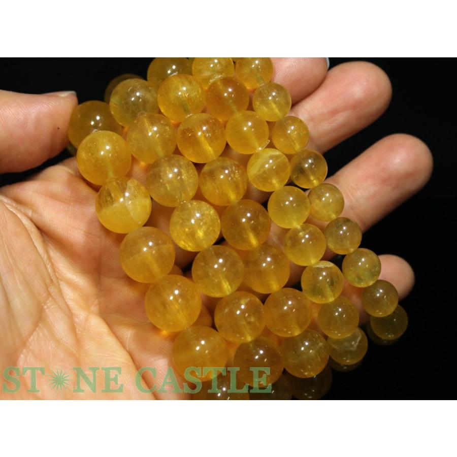 石流通センター 高品質 天然石 ブレスレット ラビットヘアオレンジフローライト (約13.5〜14mm) パワーストーン_4