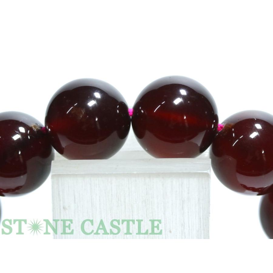 石流通センター 一点物 天然石 ブレスレット オレンジガーネット (5A) No.04 (約16.5〜17mm) (ケース付) パワーストーンの画像