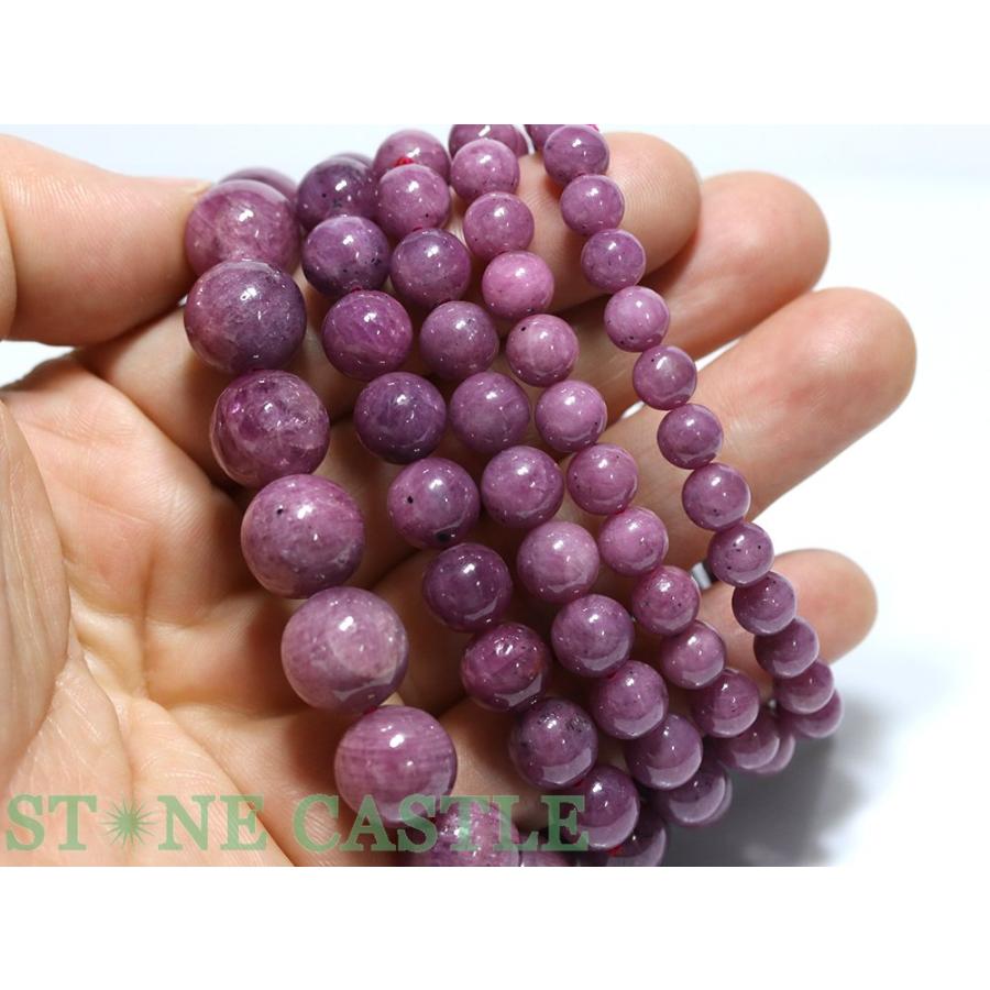 石流通センター 高品質 天然石 ブレスレット ルビー (3A) (約7.5〜8mm
