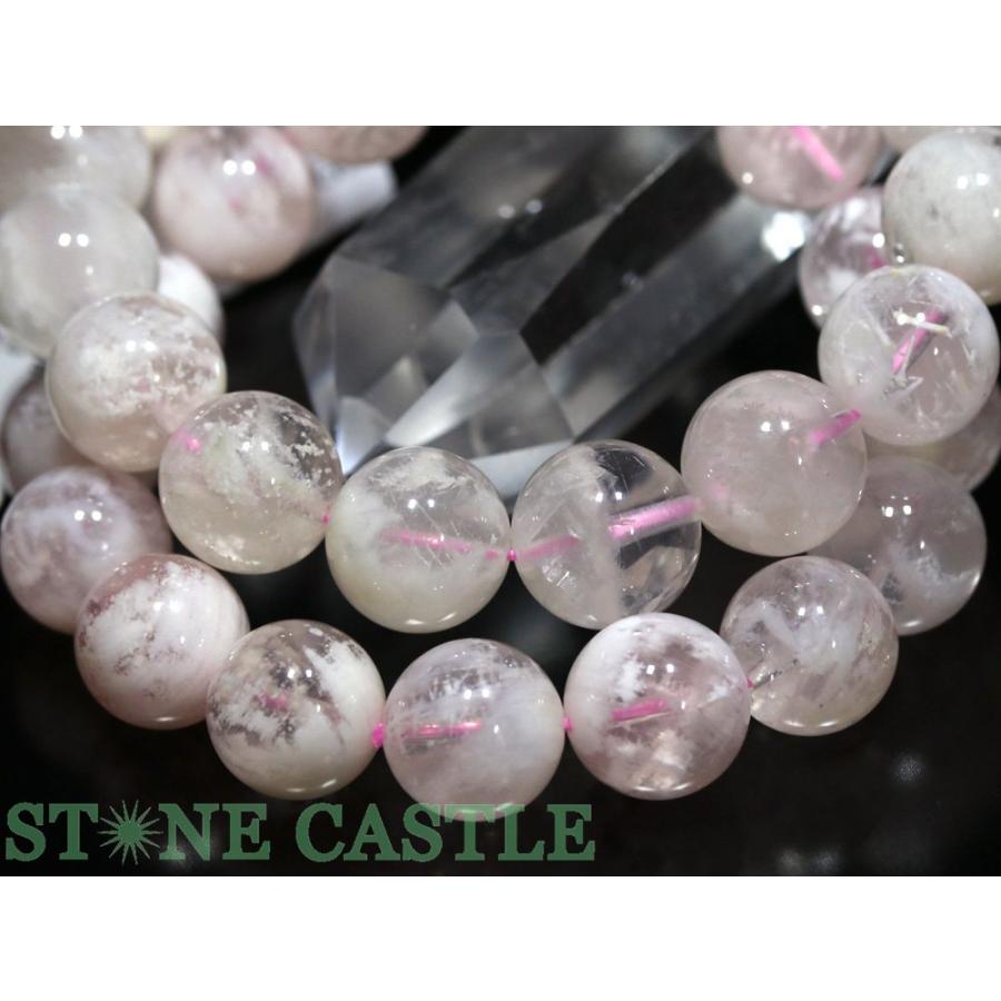 石流通センター 高品質 天然石 ブレスレット ピンクガーデンクォーツ (3A) (約14〜14.5mm) (ケース付) パワーストーンの画像