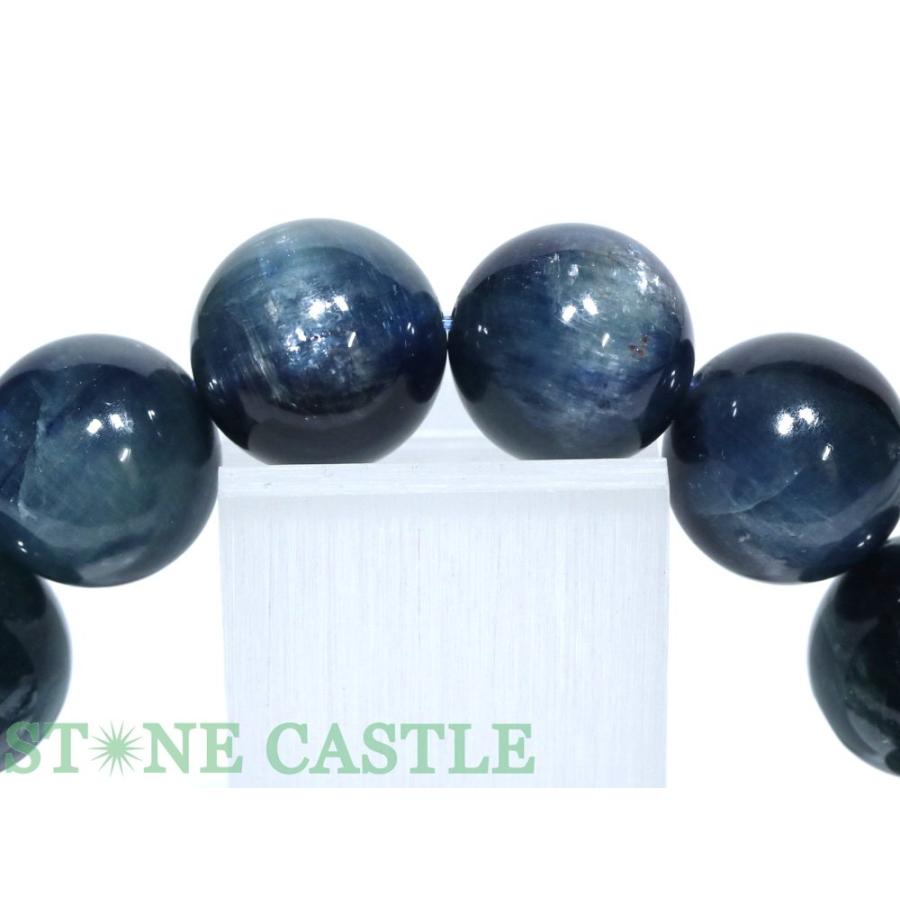 石流通センター 高品質 天然石 ブレスレット カイヤナイト (5A) (タンザニア産) (約17〜17.5mm) (ケース付) パワーストーンの画像