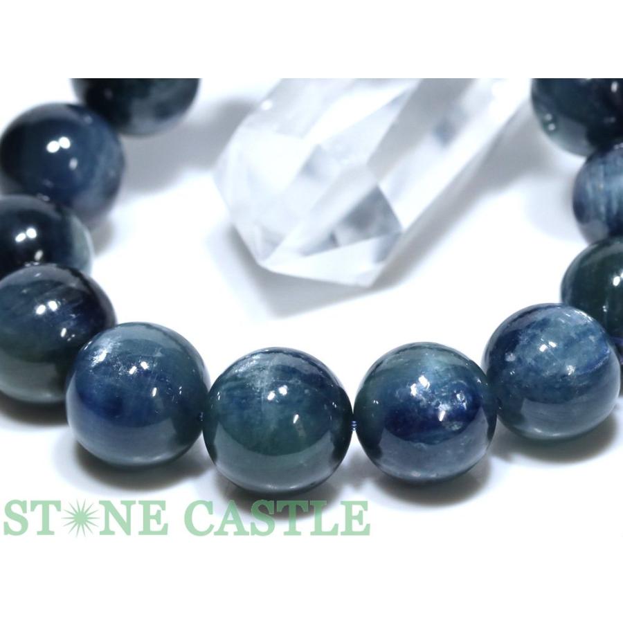 石流通センター 高品質 天然石 ブレスレット カイヤナイト (5A) (タンザニア産) (約17〜17.5mm) (ケース付) パワーストーンの画像