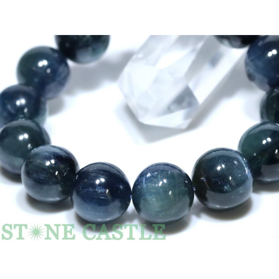 石流通センター 高品質 天然石 ブレスレット カイヤナイト (5A) (タンザニア産) (約17〜17.5mm) (ケース付) パワーストーンの画像