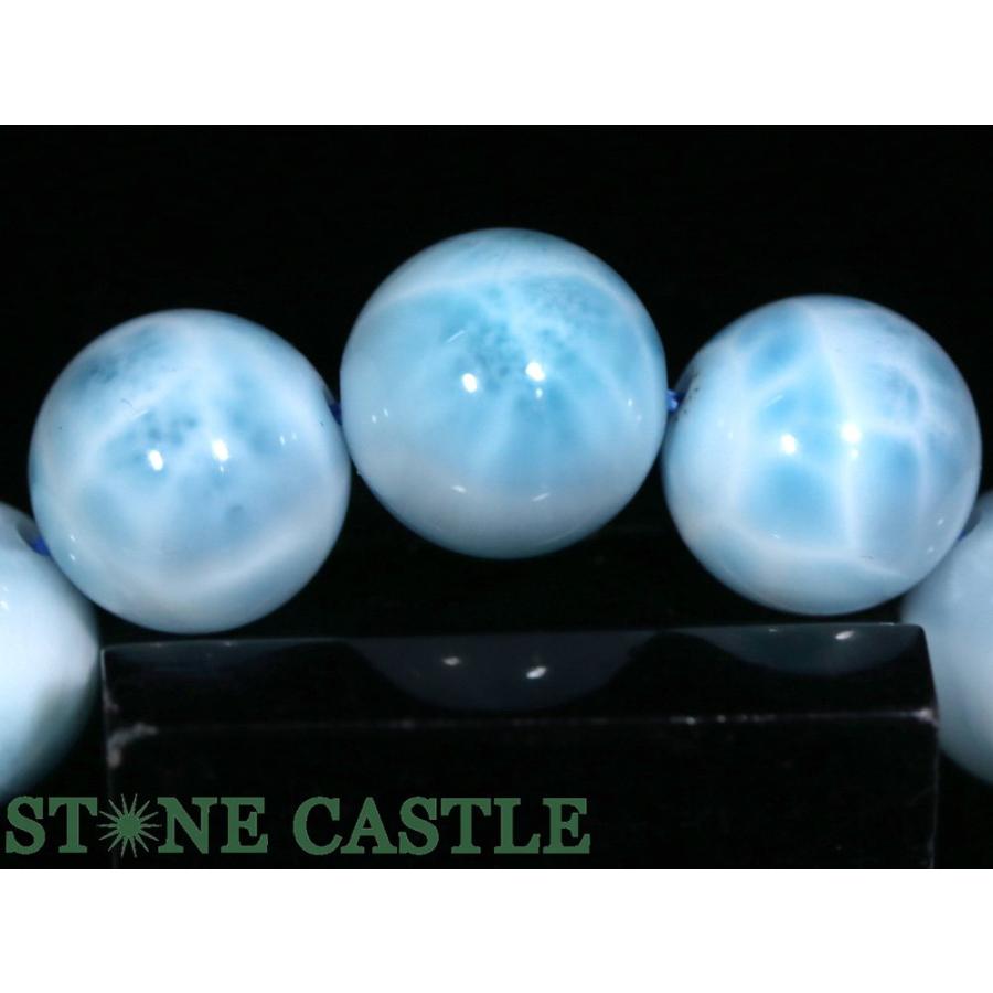 石流通センター 一点物 天然石 ブレスレット ラリマー (6A+) (約11〜11.5mm) No.05 (ケース付) パワーストーンの画像