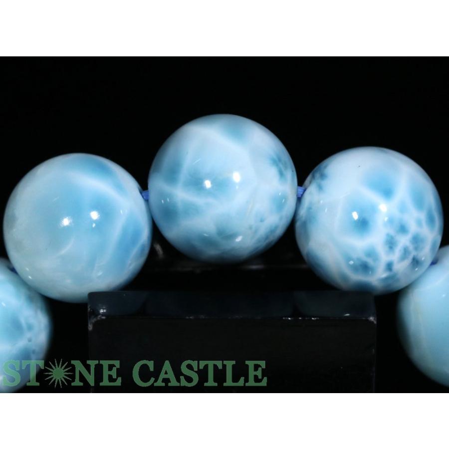 石流通センター 一点物 天然石 ブレスレット ラリマー (6A+) (約14〜14.5mm) No.07 (ケース付) パワーストーン_1