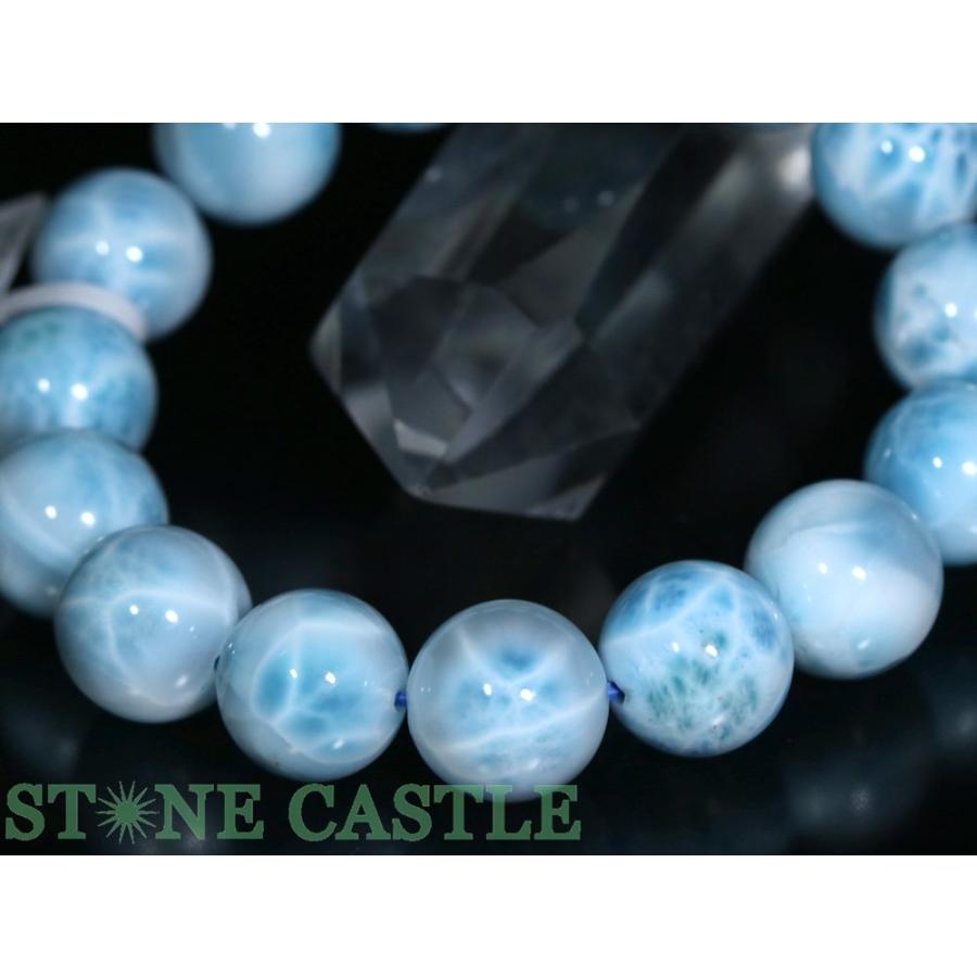 石流通センター 一点物 天然石 ブレスレット ラリマー (6A+) (約14〜14.5mm) No.07 (ケース付) パワーストーン_2