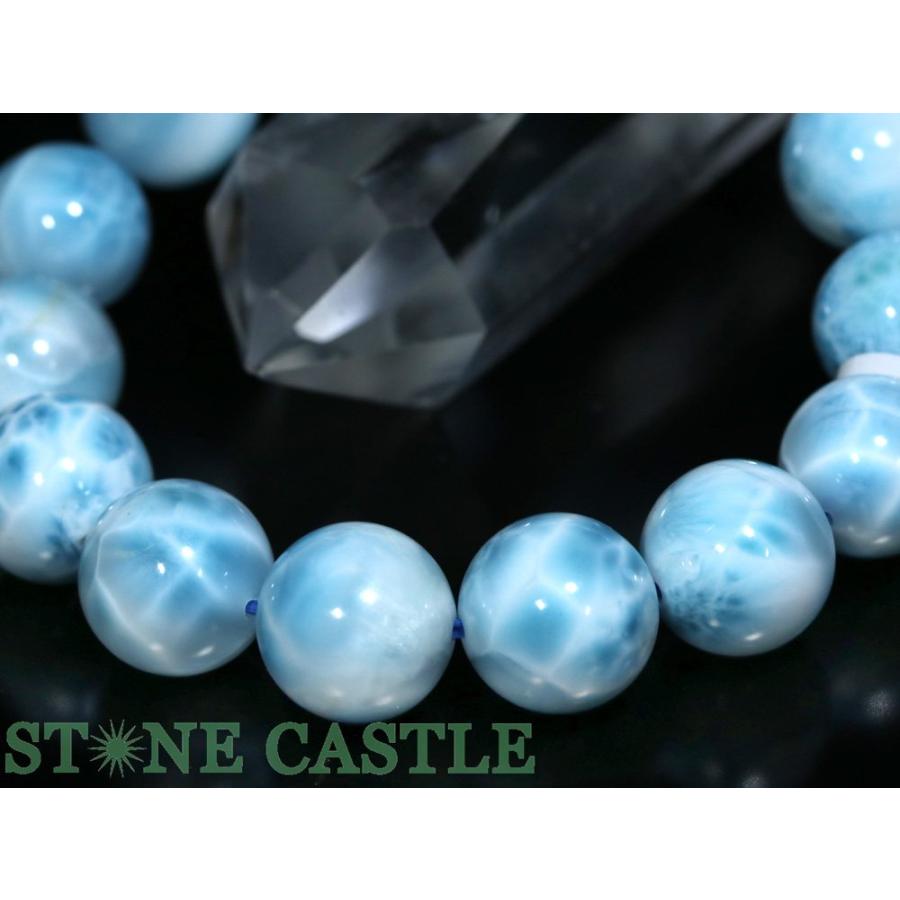 石流通センター 一点物 天然石 ブレスレット ラリマー (6A+) (約14〜14.5mm) No.07 (ケース付) パワーストーン_3