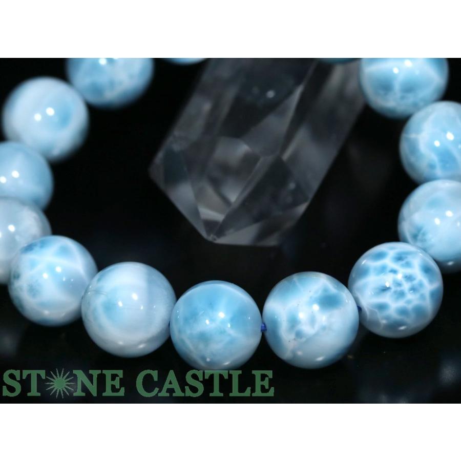 石流通センター 一点物 天然石 ブレスレット ラリマー (6A+) (約14〜14.5mm) No.07 (ケース付) パワーストーン_4