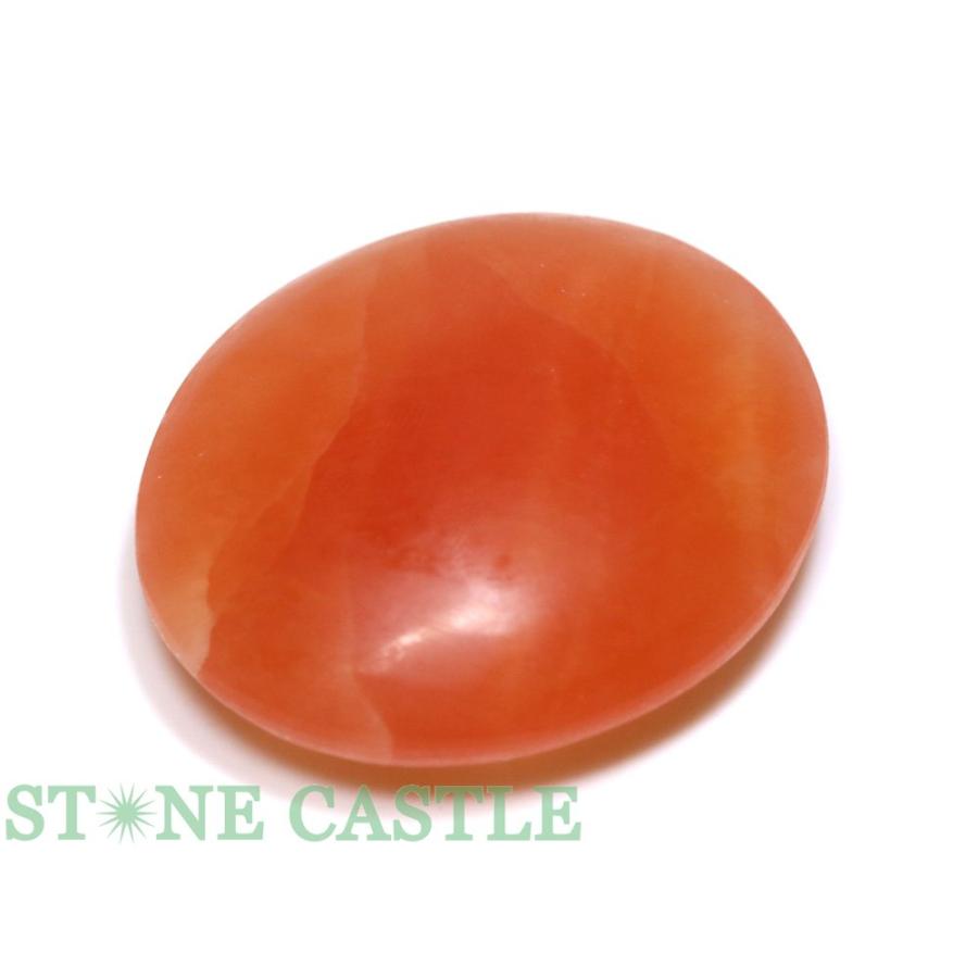 石流通センター 天然石 置き石 オレンジセレナイト 握り石(楕円形