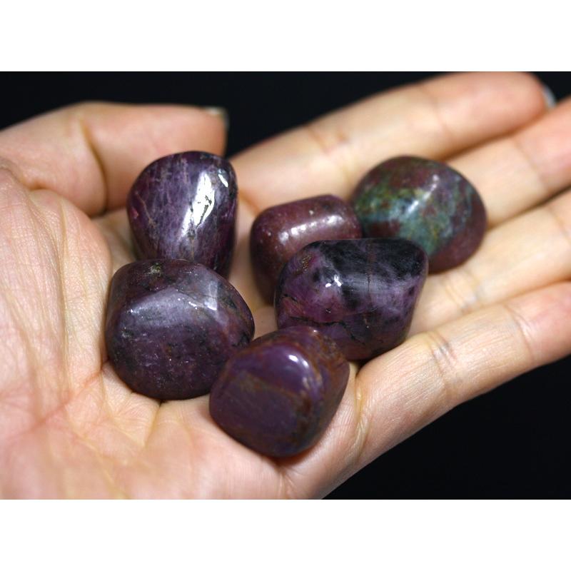 石流通センター 天然石 置き石 タンブル型 (小) ルビー 200g パワーストーン |  | 01