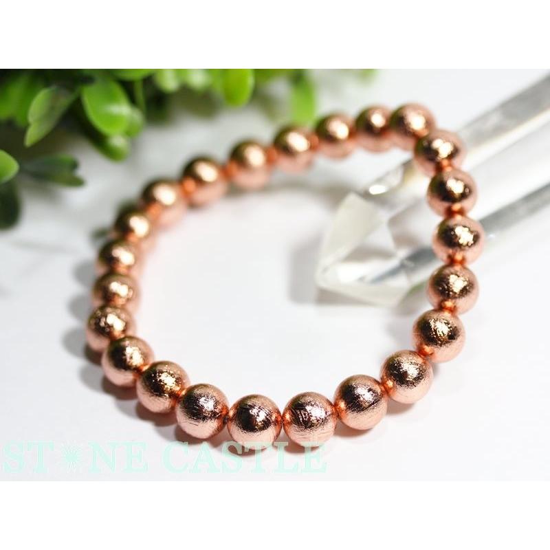 石流通センター 高品質 ブレスレット ギベオン隕石 (ピンクゴールド