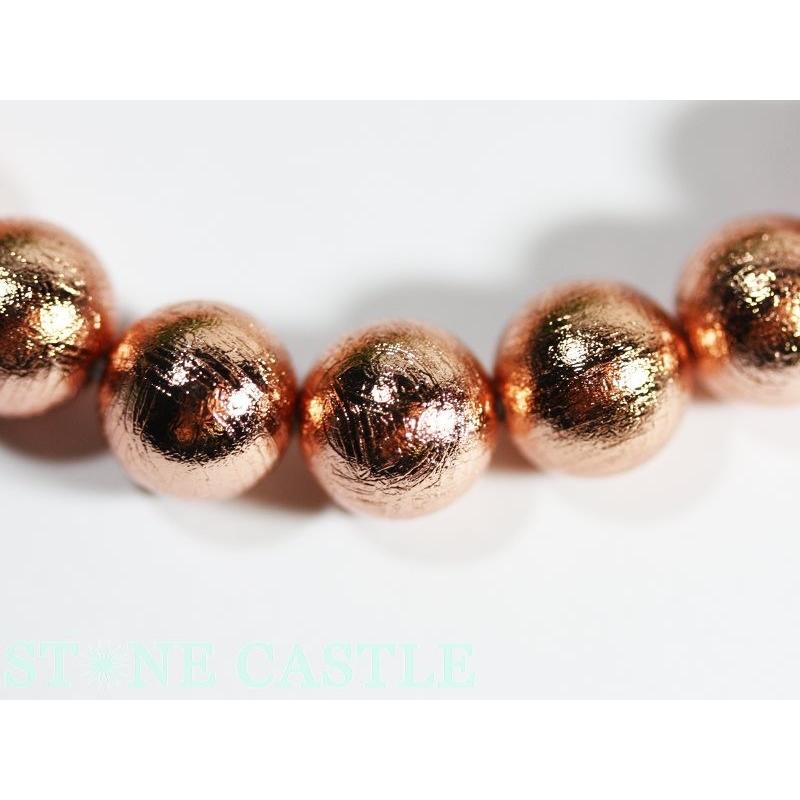 石流通センター 高品質 ブレスレット ギベオン隕石 (ピンクゴールド