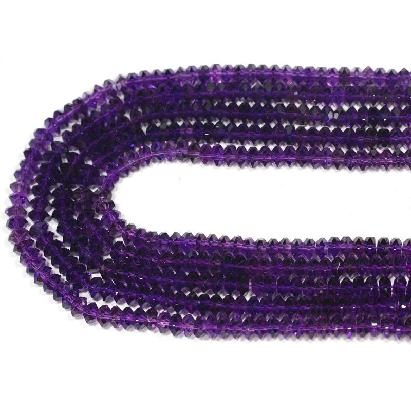 石流通センター カットビーズ アメジスト(人工結晶) 18面ボタン型