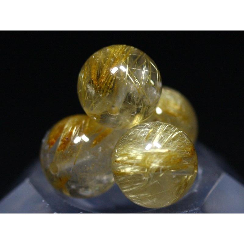 石流通センター 丸ビーズ ルチルクォーツ (5A) 10mm 1粒売り 天然石