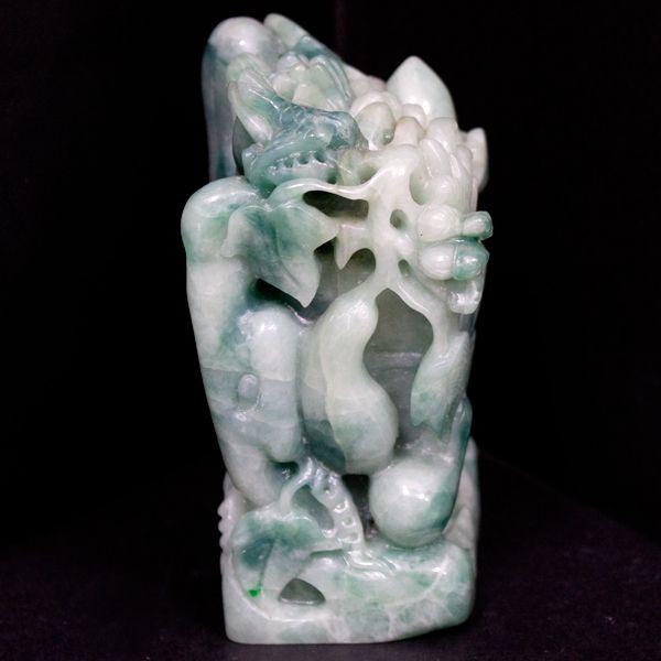 石流通センター 置物 翡翠 高級一点物 彫刻置物 本翡翠 (台無) No.42