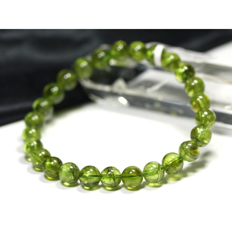 天然 高品質 ペリドット ブレスレット 7㎜ 石流通センター 高品質 ブレスレット ペリドット (3A) (約7〜7.5mm