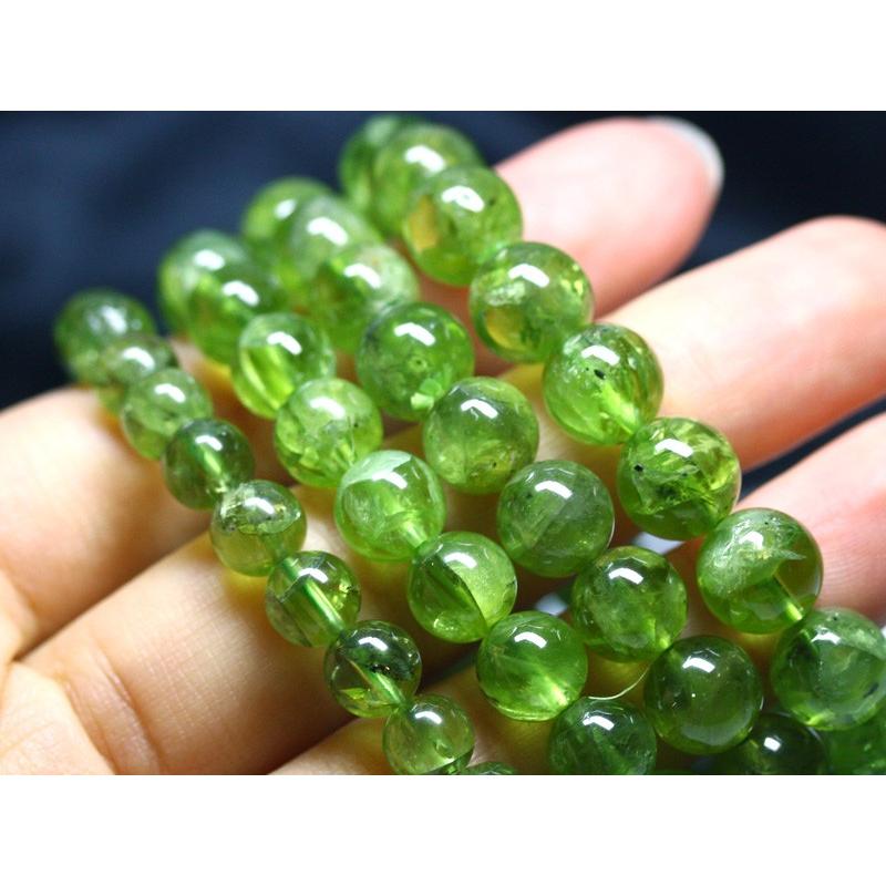 天然 高品質 ペリドット ブレスレット 7㎜ 石流通センター 高品質 ブレスレット ペリドット (3A) (約7〜7.5mm