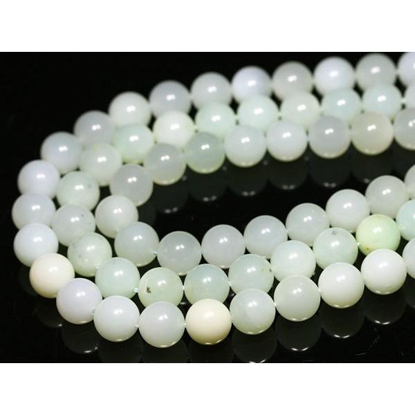 石流通センター 丸ビーズ グリーンオパール(5A) 12mm (ブレスレット約1本分) 天然石 パワーストーン