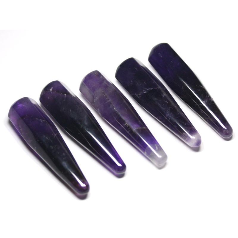 石流通センター 置き石 マッサージ棒 (小) アメジスト 天然石
