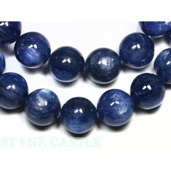 石流通センター 高品質 ブレスレット カイヤナイト (3A) (ブラジル産) (約12〜12.5mm) 天然石 パワーストーンの画像