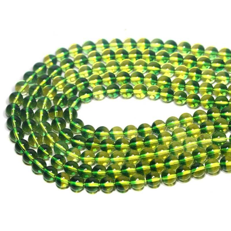 石流通センター 丸ビーズ グリーンシトリンクォーツ 8mm (ブレスレット