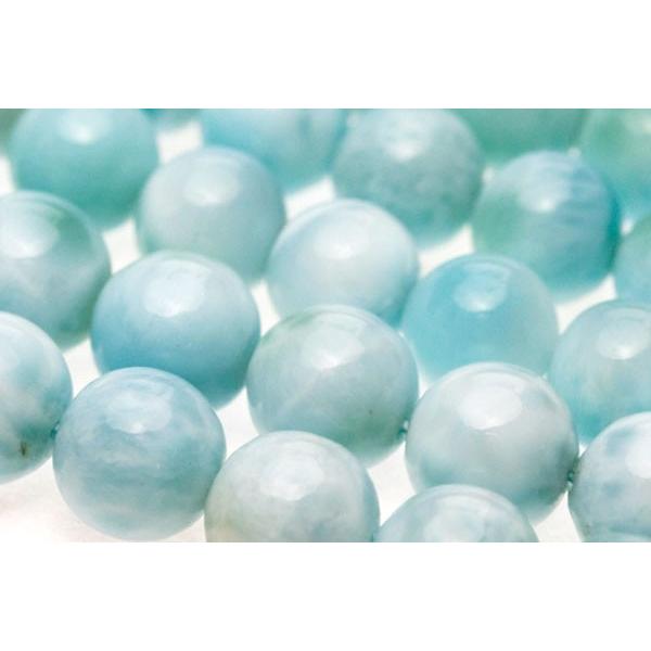 石流通センター 丸ビーズ ラリマー (3A) 6mm (ブレスレット約1本分) 天然石 パワーストーン_1