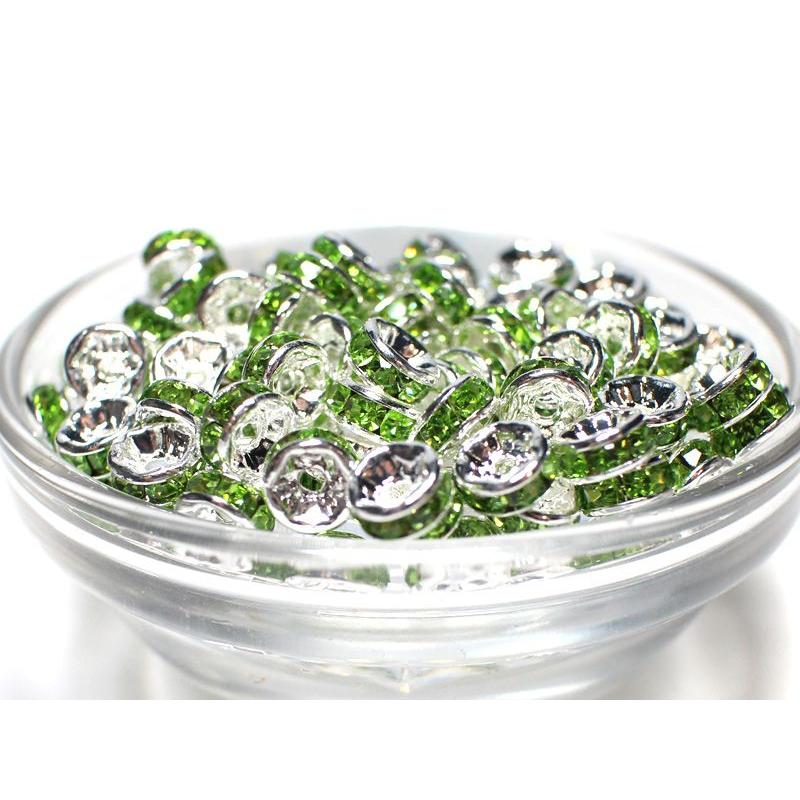 石流通センター パーツ カラーロンデル 薄緑(G-3) 7-8mm [10個セット