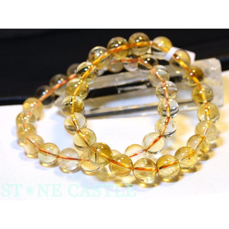 石流通センター 高品質 ブレスレット 天然シトリン アイリスクォーツ  