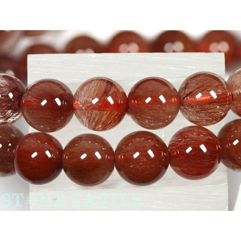 石流通センター 高品質 ブレスレット レッドルチルクォーツ (5A) (約7.5〜8mm) 天然石 パワーストーンの画像