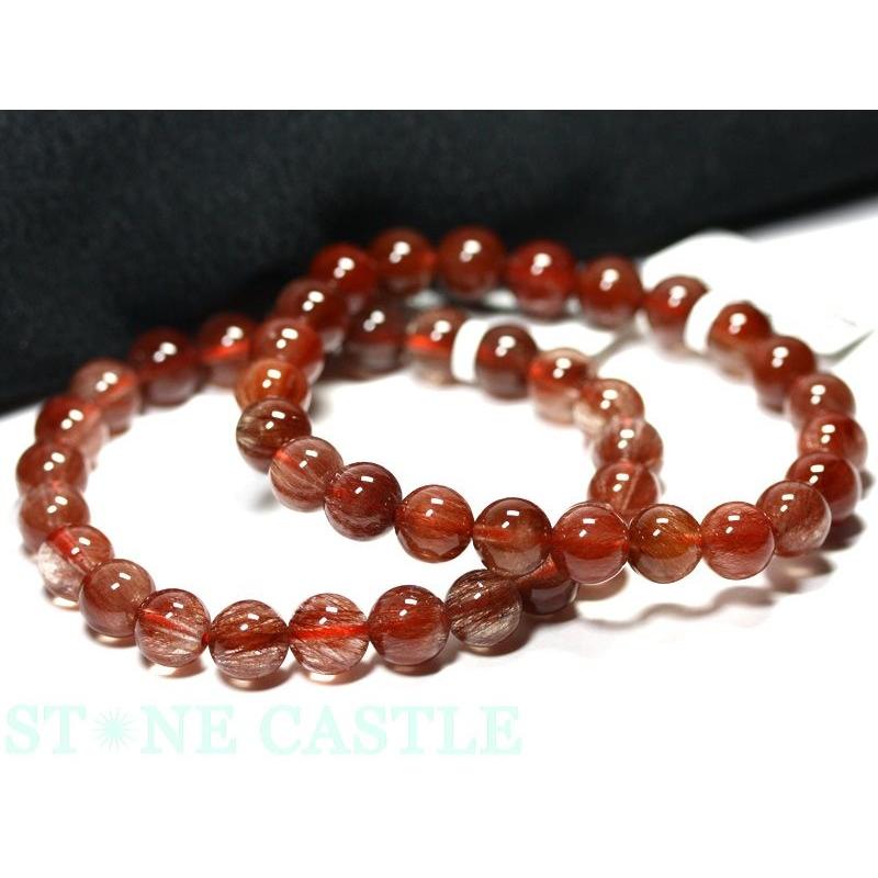 石流通センター 高品質 ブレスレット レッドルチルクォーツ (5A) (約8