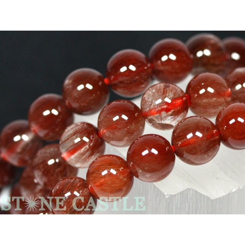 石流通センター 高品質 ブレスレット レッドルチルクォーツ (5A) (約8
