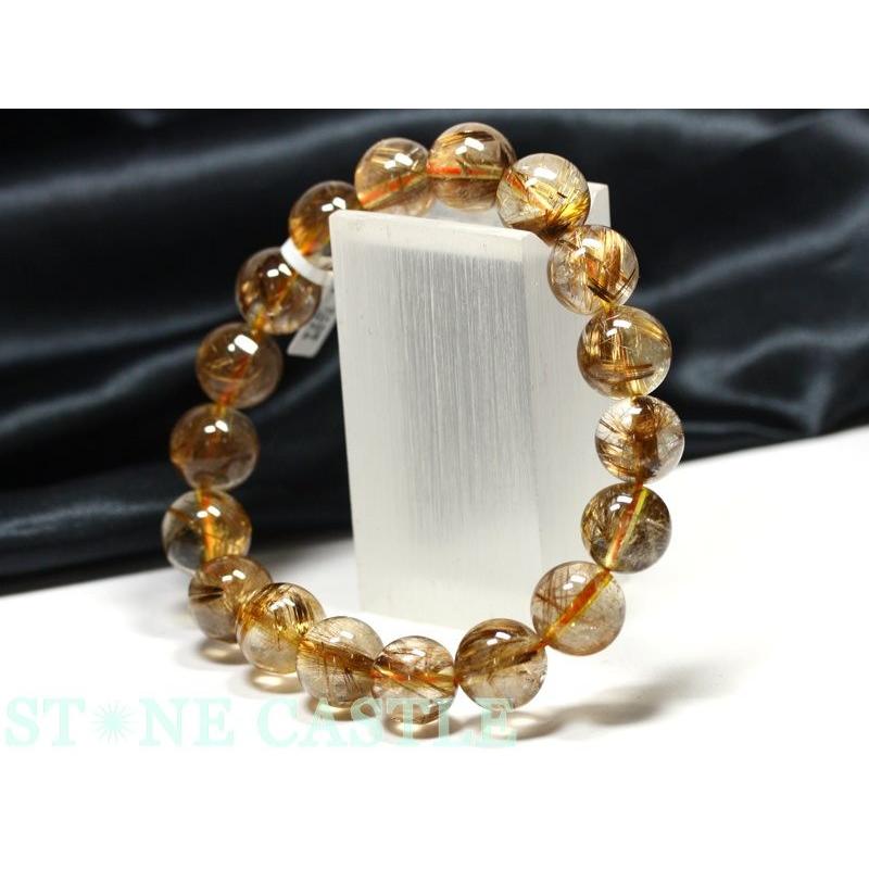 石流通センター 高品質 ブレスレット タイガータイチンルチル (3A) (約