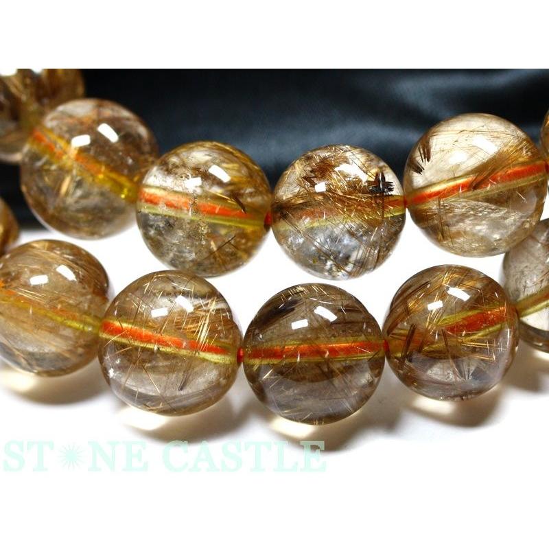 石流通センター 高品質 ブレスレット タイガータイチンルチル (3A) (約