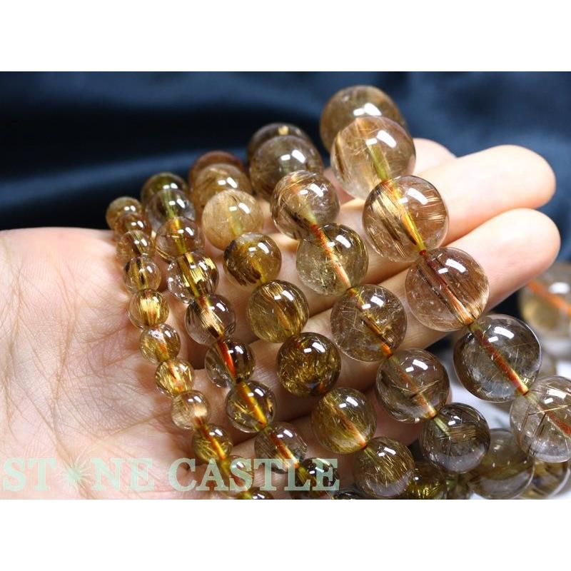 石流通センター 高品質 ブレスレット タイガータイチンルチル (3A) (約