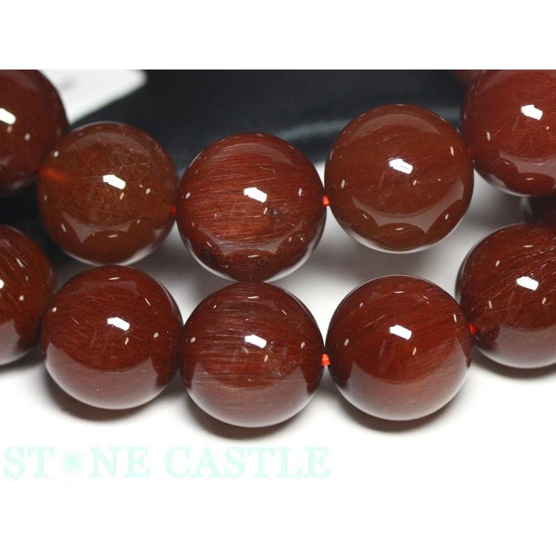 石流通センター 高品質 ブレスレット レッドルチルクォーツ (5A) (約15