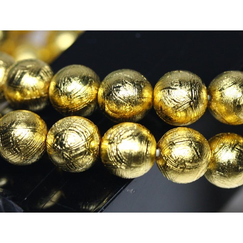 石流通センター 高品質 ブレスレット ギベオン隕石(ゴールデン) (約8〜8.5mm) (鑑別済) (ケース付) 天然石 パワーストーンの画像