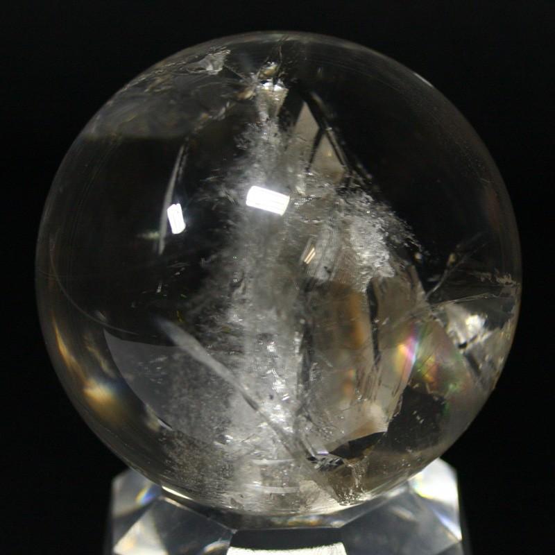 石流通センター ☆置石一点物☆【置き石】クォーツインクォーツ (晶中晶) 丸玉 約43mm No.04 天然石 パワーストーンの画像