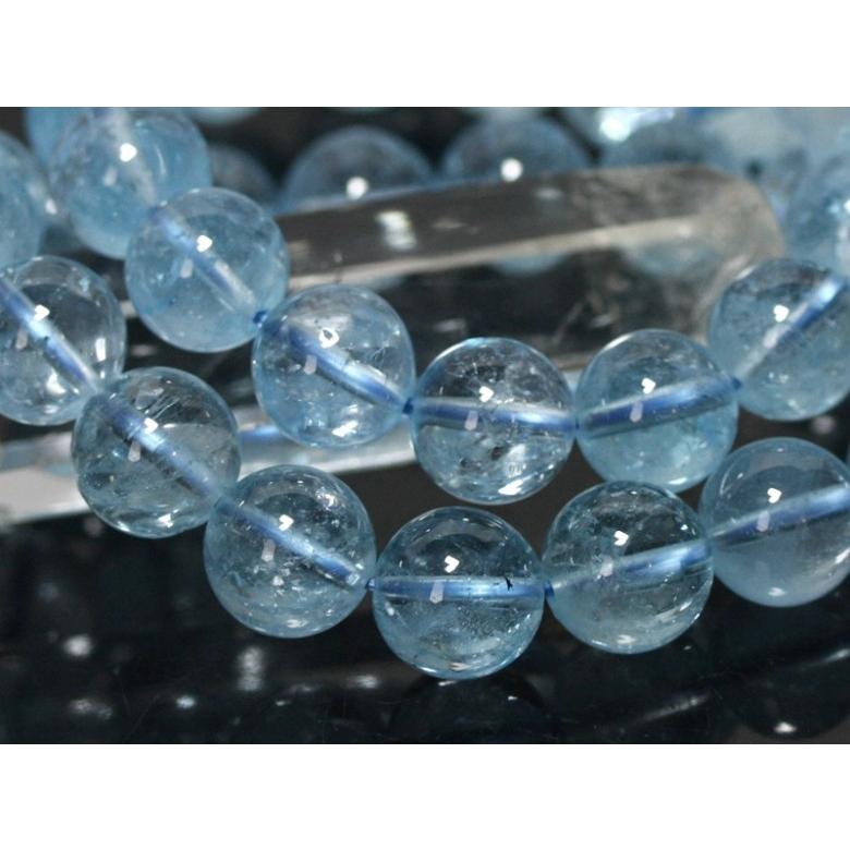 石流通センター 高品質 ブレスレット ブルートパーズ (5A) (約11.5〜12mm) (ケース付) 天然石 パワーストーンの画像