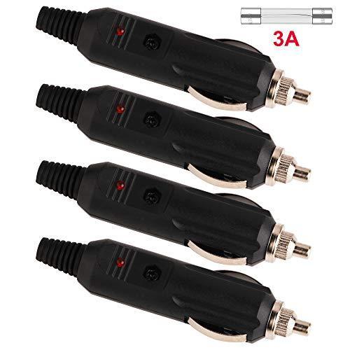 Gtiwung 4個入り 12 24v シガーライタープラグ ライタープラグ 男性の車のシガレットライター 車のシガーライター Led 車 シガーライター 12v電源 ソケット メール便不可