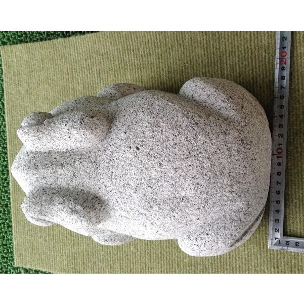 蛙8寸 かえる 白御影石製品 置物 石材彫刻品 カエル : 山岸石材 通販