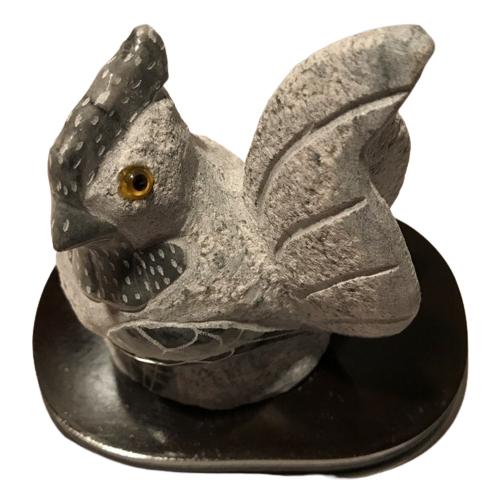 鳥 酉 石 置物 インテリア 御影石