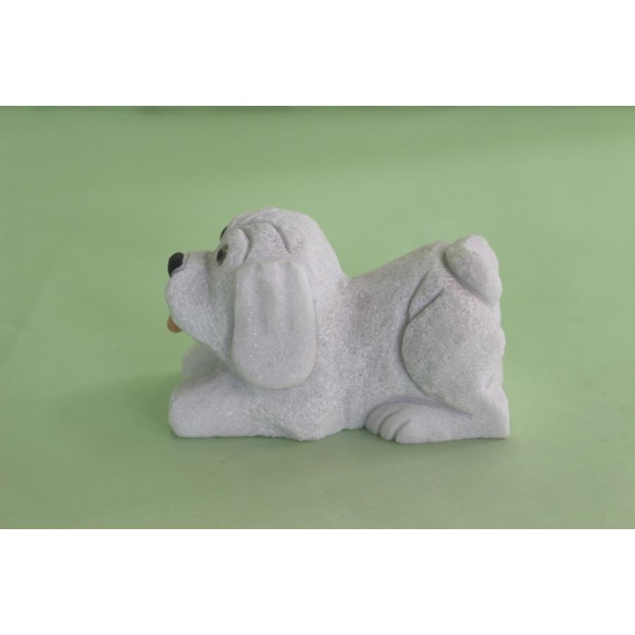 DreamsEden 手彫りの犬の像、装飾ストーン 犬のテーブル装飾